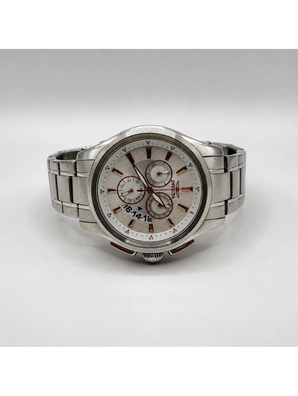 Invicta Tritnite Night Glow Watch Model 1974 Stainless Steel Diver Watch